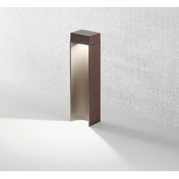 ASPEN QUADRA PALO DA GIARDINO IN 2 MISURE IP54 LED 15W LUCE 3000K ALLUMINIO ANTRACITE O CORTEN MODERNO 2