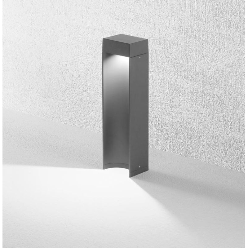 ASPEN QUADRA PALO DA GIARDINO IN 2 MISURE IP54 LED 15W LUCE 3000K ALLUMINIO ANTRACITE O CORTEN MODERNO