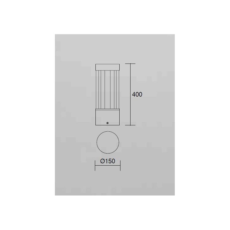 VARYO 3 PALO DA GIARDINO IN 2 MISURE IP54 LED 15W LUCE 3000K ALLUMINIO ANTRACITE O CORTEN MODERNO