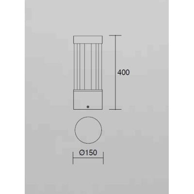 VARYO 3 PALO DA GIARDINO IN 2 MISURE IP54 LED 15W LUCE 3000K ALLUMINIO ANTRACITE O CORTEN MODERNO