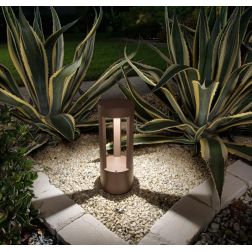 VARYO 3 PALO DA GIARDINO IN 2 MISURE IP54 LED 15W LUCE 3000K ALLUMINIO ANTRACITE O CORTEN MODERNO