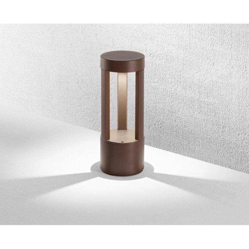 VARYO 3 PALO DA GIARDINO IN 2 MISURE IP54 LED 15W LUCE 3000K ALLUMINIO ANTRACITE O CORTEN MODERNO
