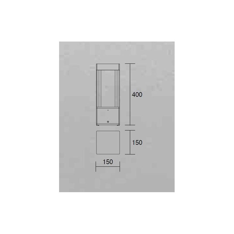 VARYO 4 PALO DA GIARDINO IN 2 MISURE IP54 LED 15W LUCE 3000K ALLUMINIO ANTRACITE O CORTEN MODERNO
