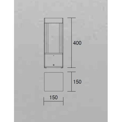 VARYO 4 PALO DA GIARDINO IN 2 MISURE IP54 LED 15W LUCE 3000K ALLUMINIO ANTRACITE O CORTEN MODERNO