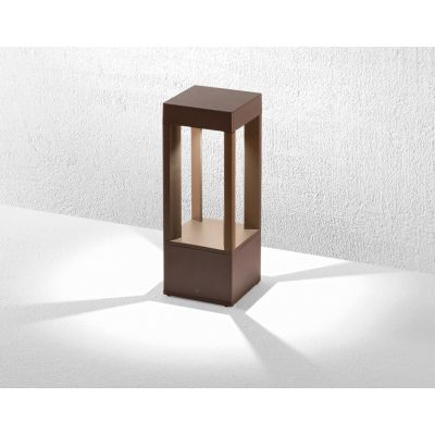 VARYO 4 PALO DA GIARDINO IN 2 MISURE IP54 LED 15W LUCE 3000K ALLUMINIO ANTRACITE O CORTEN MODERNO
