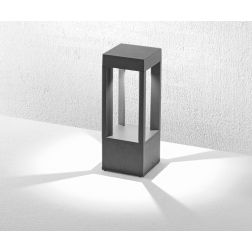 VARYO 4 PALO DA GIARDINO IN 2 MISURE IP54 LED 15W LUCE 3000K ALLUMINIO ANTRACITE O CORTEN MODERNO 2