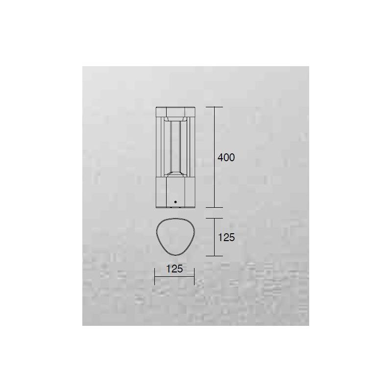 PLEKTRA PALO DA GIARDINO IN 2 MISURE IP54 LED 15W LUCE 3000K ALLUMINIO ANTRACITE O CORTEN MODERNO