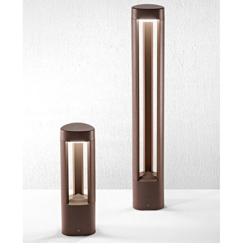 PLEKTRA PALO DA GIARDINO IN 2 MISURE IP54 LED 15W LUCE 3000K ALLUMINIO ANTRACITE O CORTEN MODERNO