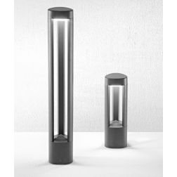 PLEKTRA PALO DA GIARDINO IN 2 MISURE IP54 LED 15W LUCE 3000K ALLUMINIO ANTRACITE O CORTEN MODERNO