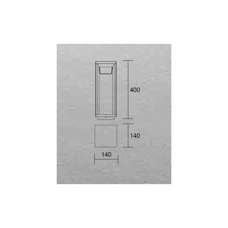 FYR PALO DA GIARDINO IN 2 MISURE IP54 LED 15W LUCE 3000K ALLUMINIO ANTRACITE O CORTEN MODERNO