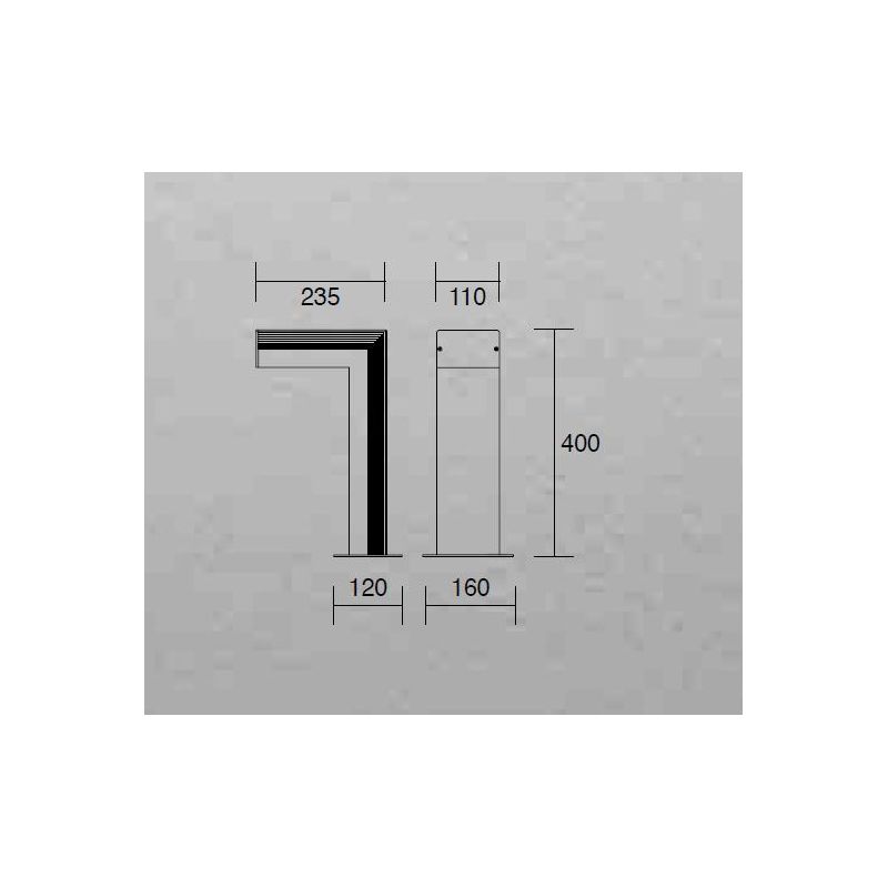 BIARRITZ PALO DA GIARDINO IN 2 MISURE IP54 LED 15W LUCE 3000K ALLUMINIO ANTRACITE O CORTEN MODERNO