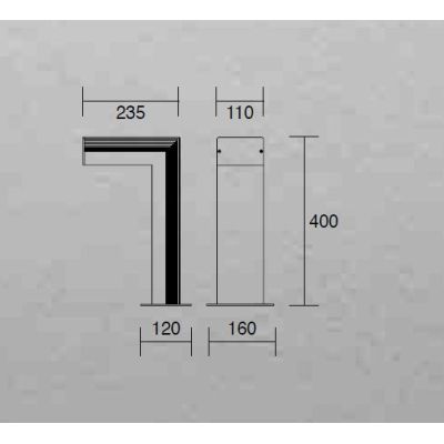 BIARRITZ PALO DA GIARDINO IN 2 MISURE IP54 LED 15W LUCE 3000K ALLUMINIO ANTRACITE O CORTEN MODERNO