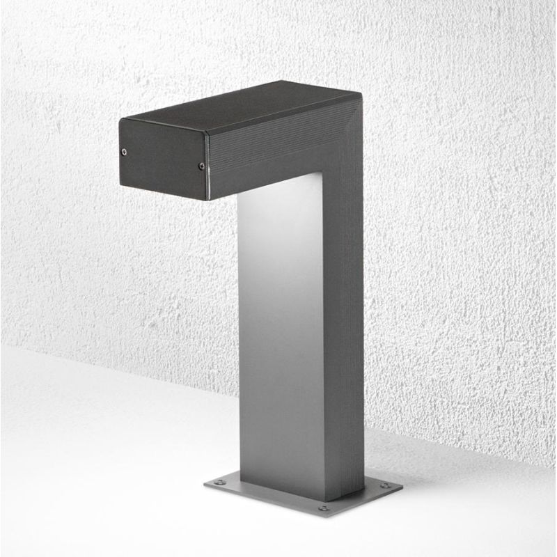 BIARRITZ PALO DA GIARDINO IN 2 MISURE IP54 LED 15W LUCE 3000K ALLUMINIO ANTRACITE O CORTEN MODERNO