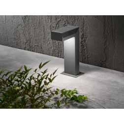 BIARRITZ PALO DA GIARDINO IN 2 MISURE IP54 LED 15W LUCE 3000K ALLUMINIO ANTRACITE O CORTEN MODERNO