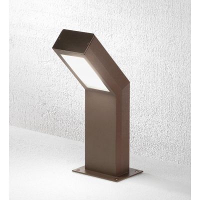 ANGLET PALO DA GIARDINO IN 2 MISURE IP54 LED 15W LUCE 3000K ALLUMINIO ANTRACITE O CORTEN MODERNO