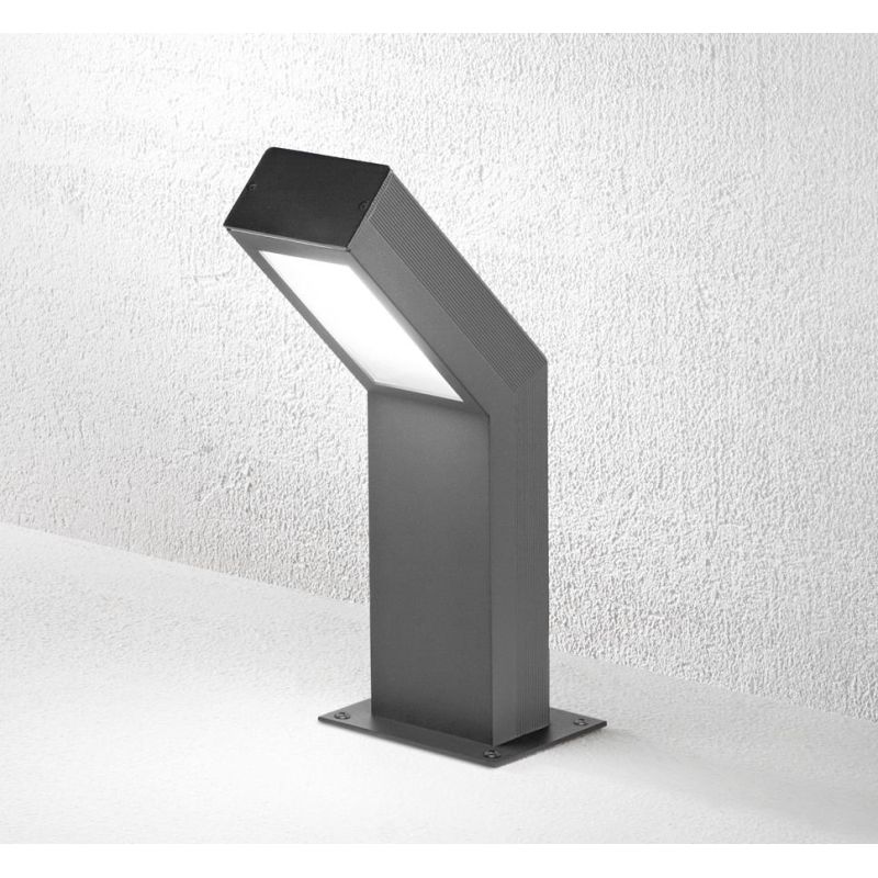 ANGLET PALO DA GIARDINO IN 2 MISURE IP54 LED 15W LUCE 3000K ALLUMINIO ANTRACITE O CORTEN MODERNO