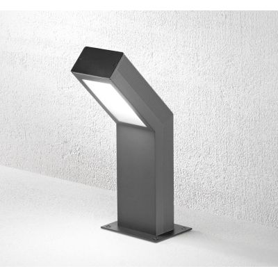 ANGLET PALO DA GIARDINO IN 2 MISURE IP54 LED 15W LUCE 3000K ALLUMINIO ANTRACITE O CORTEN MODERNO