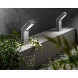 ANGLET PALO DA GIARDINO IN 2 MISURE IP54 LED 15W LUCE 3000K ALLUMINIO ANTRACITE O CORTEN MODERNO