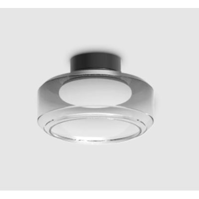 TOPICO PLAFONIERA IN VETRO FUME 2 MISURE LED INTEGRATO LUCE 3000K MODERNA