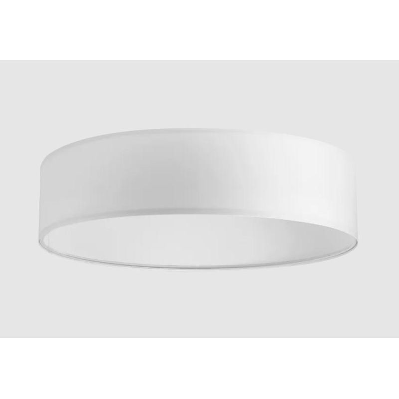 SET UP SLIM PLAFONIERA D70 CM IN PVC RIVESTITA IN TESSUTO 4 COLORI MODERNA LAMPADINE ATTACCO E27