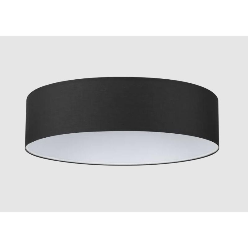 SET UP SLIM PLAFONIERA D70 CM IN PVC RIVESTITA IN TESSUTO 4 COLORI MODERNA LAMPADINE ATTACCO E27