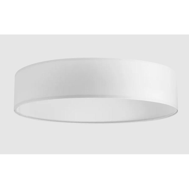 SET UP SLIM PLAFONIERA D90 CM IN PVC RIVESTITA IN TESSUTO 4 COLORI MODERNA LAMPADINE ATTACCO E27