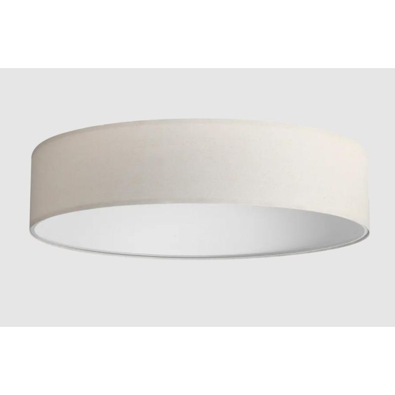 SET UP SLIM PLAFONIERA D90 CM IN PVC RIVESTITA IN TESSUTO 4 COLORI MODERNA LAMPADINE ATTACCO E27