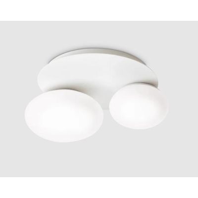 PLAFONIERA ROTONDA 2 O 3 LUCI METALLO ORO O BIANCO 2 MISURE MODERNA LAMPADINE GX53 INCLUSE