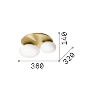 PLAFONIERA ROTONDA 2 O 3 LUCI METALLO ORO O BIANCO 2 MISURE MODERNA LAMPADINE GX53 INCLUSE