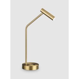 LAMPADA DA TAVOLO ORIENTABILE H46 CM LED 3.5W LUCE 3000K METALLO BIANCO, NERO O OTTONE MODERNA 2