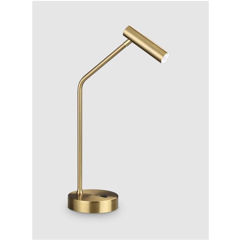LAMPADA DA TAVOLO ORIENTABILE H46 CM LED 3.5W LUCE 3000K METALLO BIANCO, NERO O OTTONE MODERNA