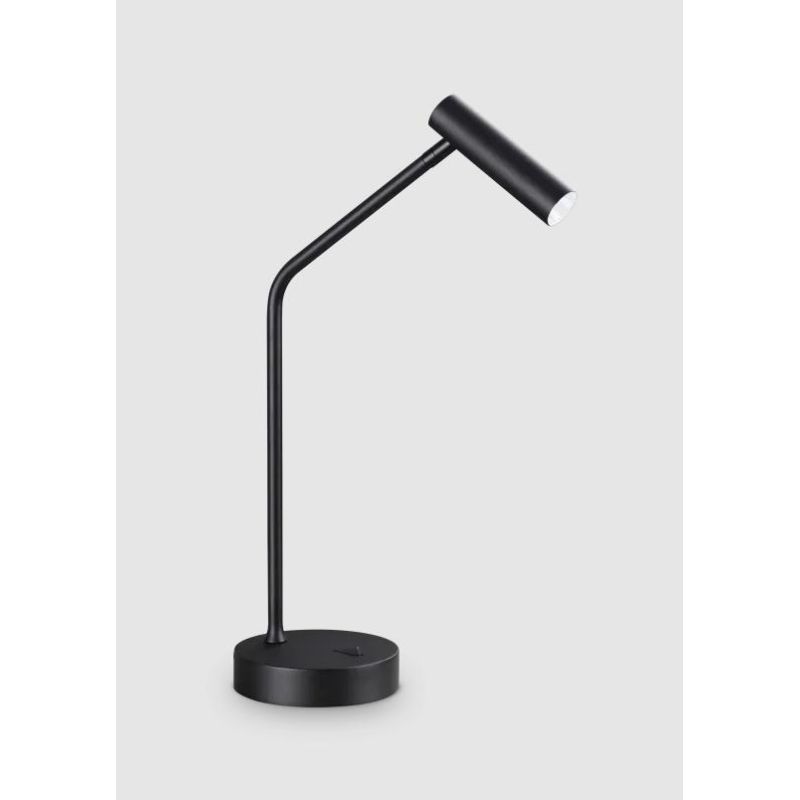LAMPADA DA TAVOLO ORIENTABILE H46 CM LED 3.5W LUCE 3000K METALLO BIANCO, NERO O OTTONE MODERNA