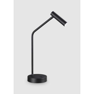 LAMPADA DA TAVOLO ORIENTABILE H46 CM LED 3.5W LUCE 3000K METALLO BIANCO, NERO O OTTONE MODERNA