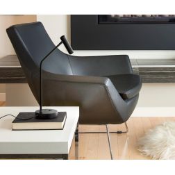 LAMPADA DA TAVOLO ORIENTABILE H46 CM LED 3.5W LUCE 3000K METALLO BIANCO, NERO O OTTONE MODERNA