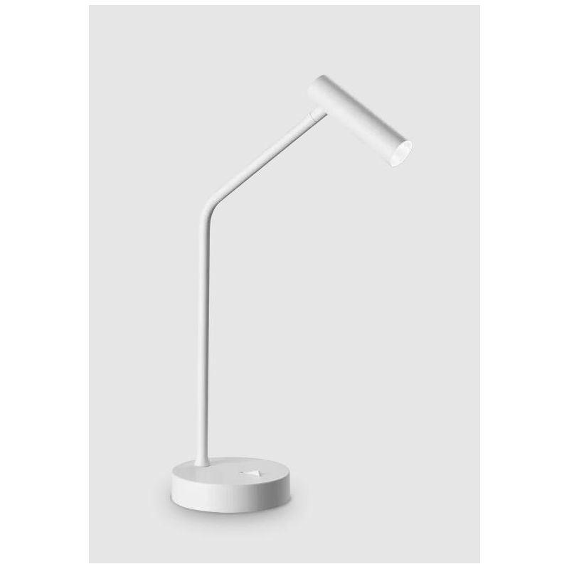 LAMPADA DA TAVOLO ORIENTABILE H46 CM LED 3.5W LUCE 3000K METALLO BIANCO, NERO O OTTONE MODERNA