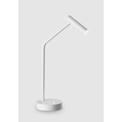 LAMPADA DA TAVOLO ORIENTABILE H46 CM LED 3.5W LUCE 3000K METALLO BIANCO, NERO O OTTONE MODERNA