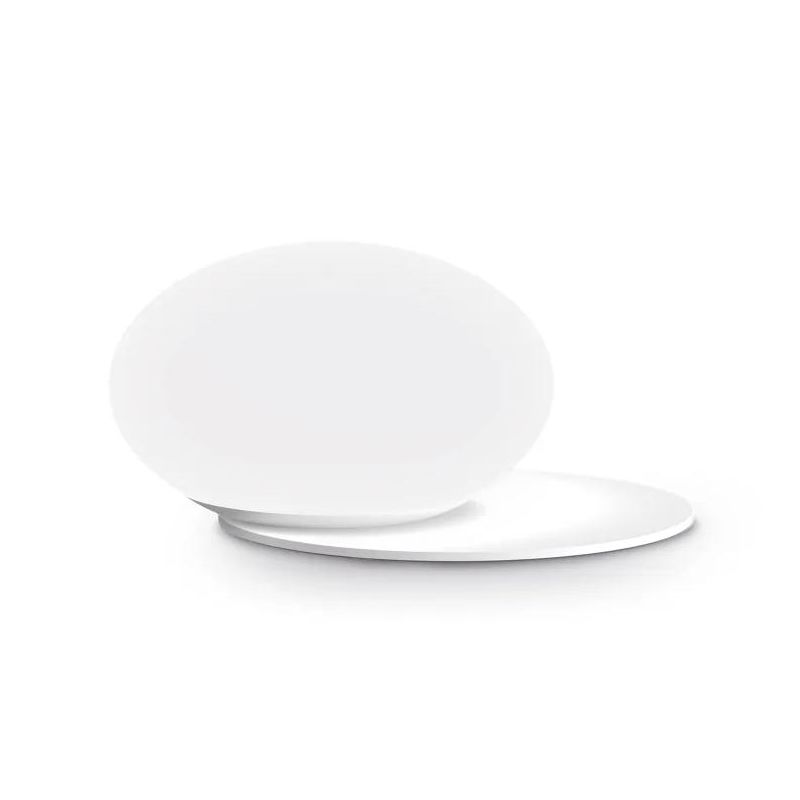NINFEA LUMETTO MODERNO METALLO BIANCO O OTTONE CON SFERA IN VETRO BIANCO LAMPADINA GX53 INCLUSA