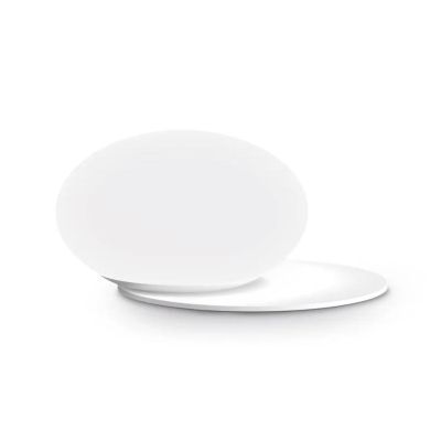 NINFEA LUMETTO MODERNO METALLO BIANCO O OTTONE CON SFERA IN VETRO BIANCO LAMPADINA GX53 INCLUSA
