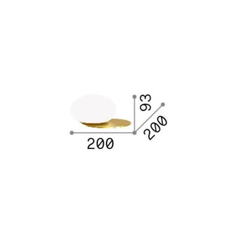 NINFEA LUMETTO MODERNO METALLO BIANCO O OTTONE CON SFERA IN VETRO BIANCO LAMPADINA GX53 INCLUSA