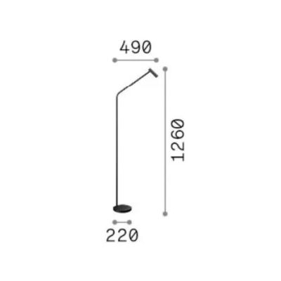 EASY PIANTANA ORIENTABILE H126 CM LED 3.5W LUCE 3000K METALLO BIANCO, NERO O OTTONE MODERNA