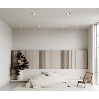 ELIS FARETTO DA INCASSO CON BORDO SPORGENTE QUADRATO GESSO IN 4 COLORI LAMPADINA GU10