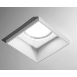 ELIS FARETTO DA INCASSO CON BORDO SPORGENTE QUADRATO GESSO IN 4 COLORI LAMPADINA GU10 2