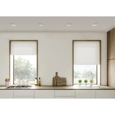 ELIS FARETTO DA INCASSO CON BORDO SPORGENTE QUADRATO GESSO IN 4 COLORI LAMPADINA GU10