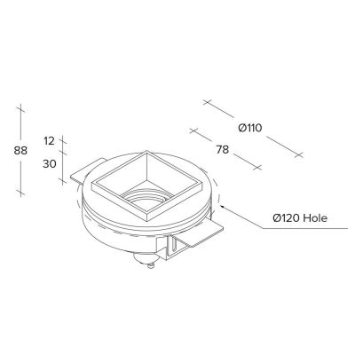 ELIS FARETTO DA INCASSO CON BORDO SPORGENTE QUADRATO GESSO IN 4 COLORI LAMPADINA GU10