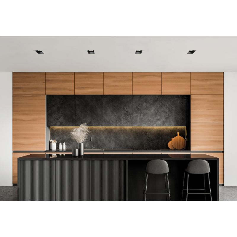 ELIS RASO FARETTO DA INCASSO QUADRATO FILOMURO IN GESSO E METALLO 4 COLORI LAMPADINA GU10