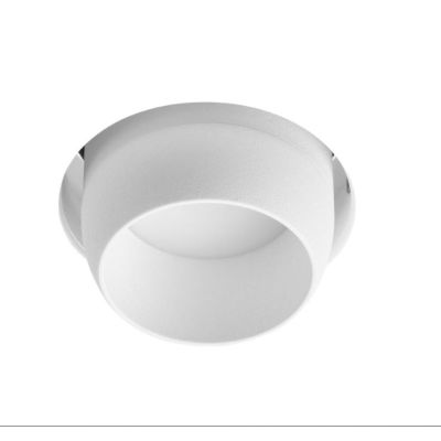 T356 LELANTO FARETTO DA INCASSO ORIENTABILE ROTONDO IN GESSO CON BORDO IN METALLO NERO LAMPADINA ATTACCO GU10 Sforzin Illuminazi