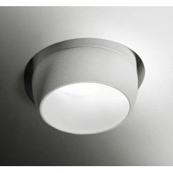 T356 LELANTO FARETTO DA INCASSO ORIENTABILE ROTONDO IN GESSO CON BORDO IN METALLO NERO LAMPADINA ATTACCO GU10 Sforzin Illuminazi 2