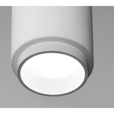 PROPILEI SOSPENSIONE SINGOLA IN GESSO CON ANELLO IN ALLUMINIO 4 COLORI LAMPADINA ATTACCO GU10 MODERNA