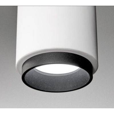 PROPILEI SOSPENSIONE SINGOLA IN GESSO CON ANELLO IN ALLUMINIO 4 COLORI LAMPADINA ATTACCO GU10 MODERNA