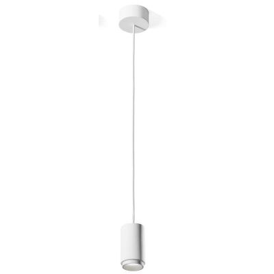 PROPILEI SOSPENSIONE SINGOLA IN GESSO CON ANELLO IN ALLUMINIO 4 COLORI LAMPADINA ATTACCO GU10 MODERNA